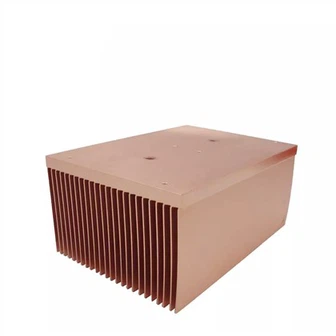 Radiateur à ailettes biseautées en cuivre micro