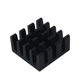 Dissipateur thermique VRM extrudé en aluminium anodisé noir