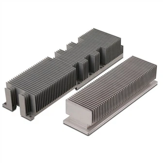 Grand dissipateur thermique à ailettes biseautées en aluminium pour onduleur